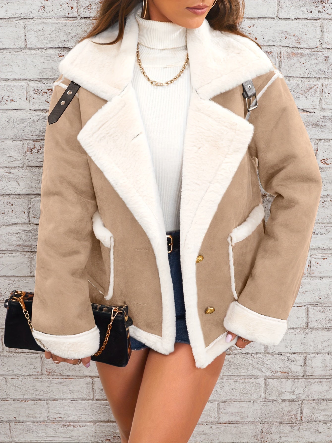 Yelena - manteau d'hiver rétro avec fourrure de luxe