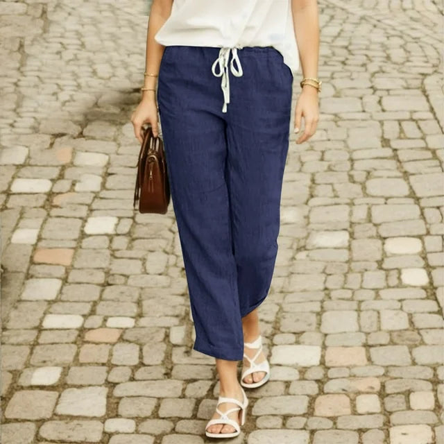 pantalon avec cordon en coton