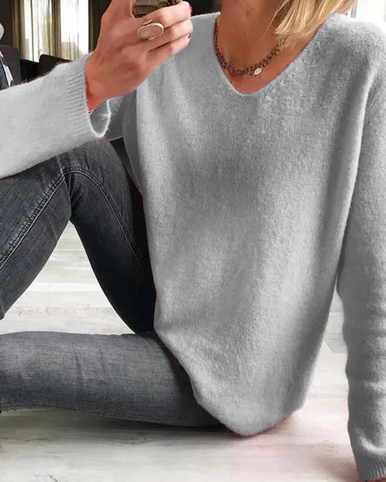 Mia | Pull Femme à Manches Longues – Style Simple, Chic et Confortable