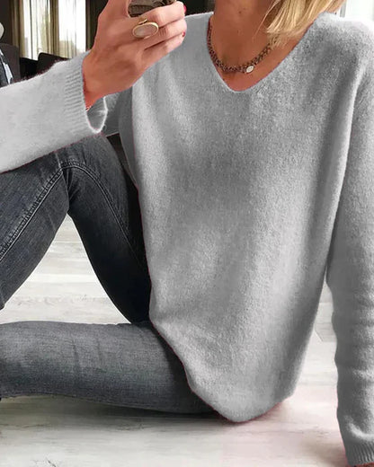 Mia | Pull Femme à Manches Longues – Style Simple, Chic et Confortable
