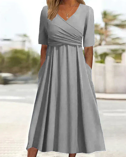 Prianka - Robe blouson à manches courtes