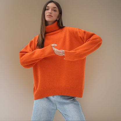 Danissa Pull à col roulé en tricot