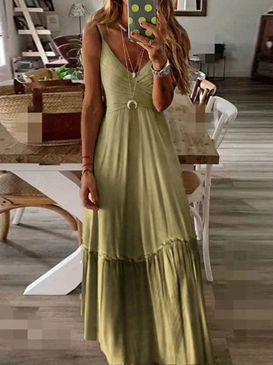 Sherie - Robe d'été longue, élégante et décontractée