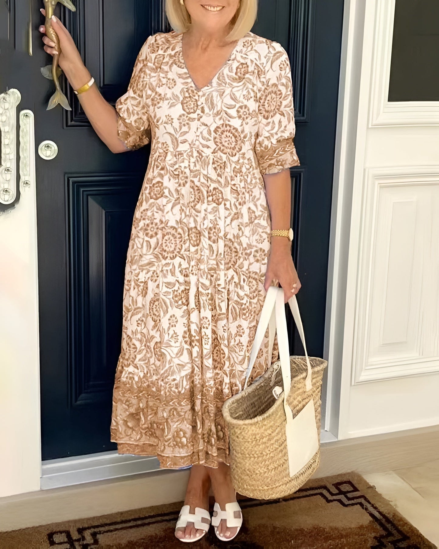 Robe élégante à fleurs