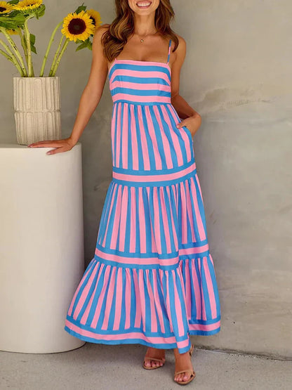 Alexandra - Robe rayée élégante et sexy