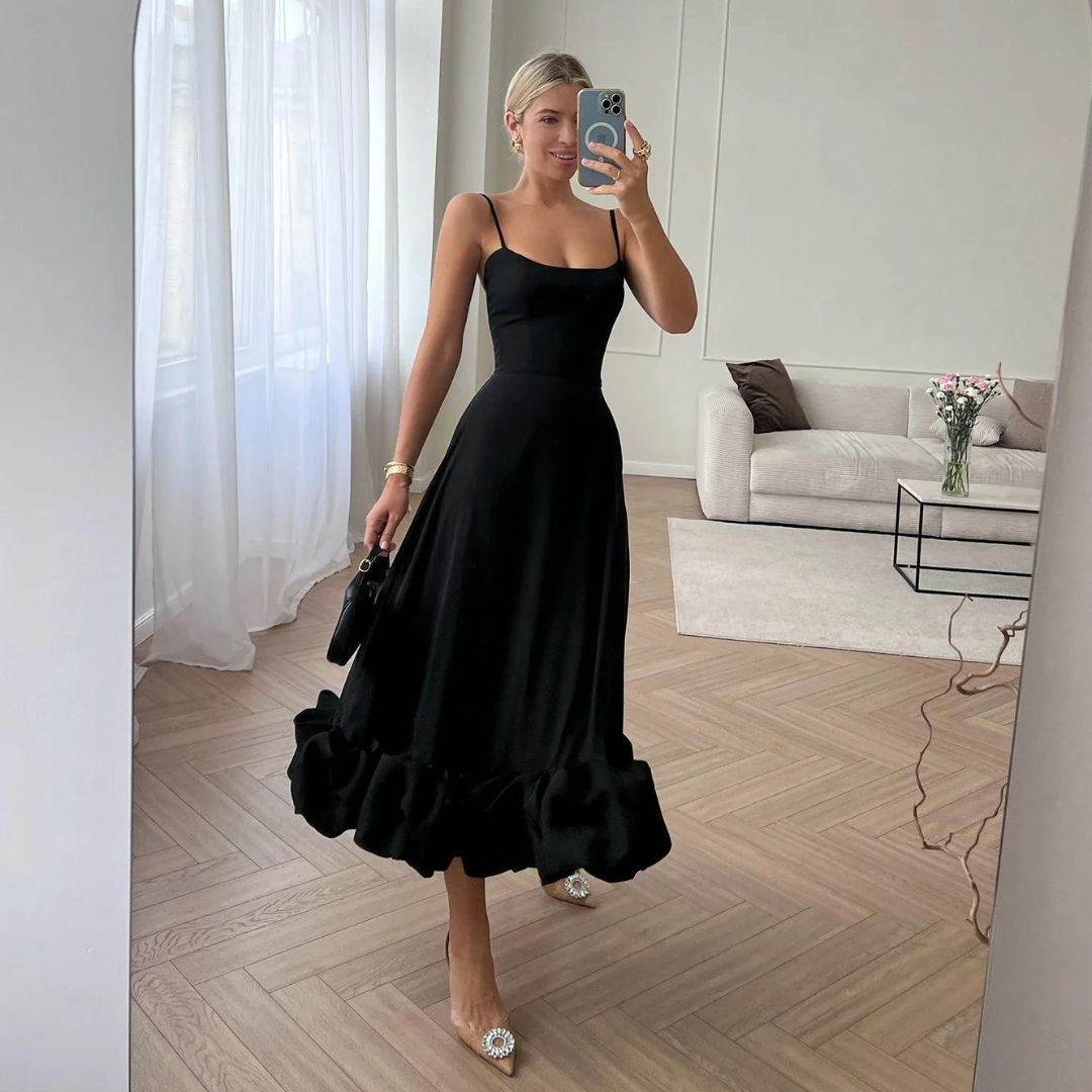 Miriam - Charmante robe midi à volants