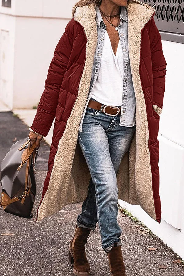 Sibylle - Veste tendance avec capuchon et col accentué