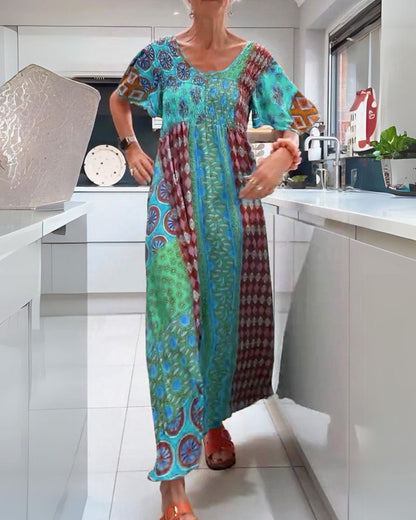 Robe bohème à motif paisley