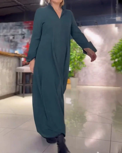 Robe longue ample avec fente latérale