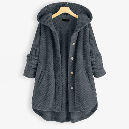 Natalee - veste chaude en peluche avec capuche