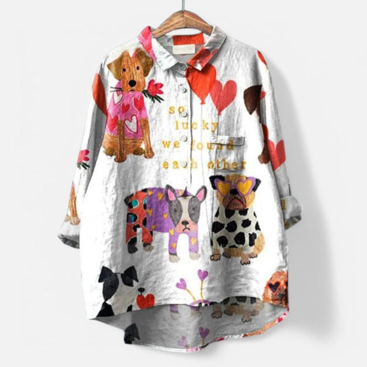 Faro™ | Blouse Tendance avec Imprimé Artistique Coloré
