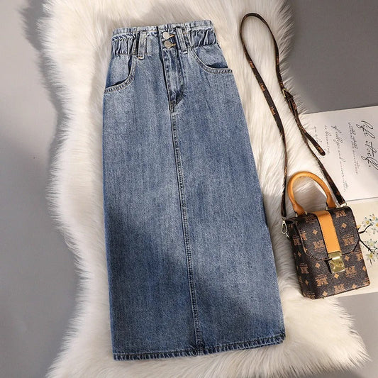 Jupe en denim avec taille élastique - Lucila