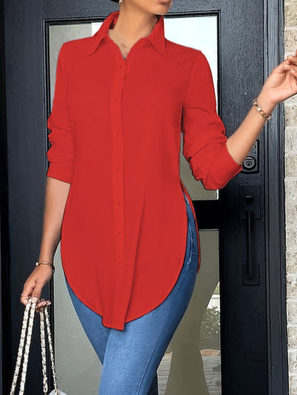 Wendaya Blouse | Chemise à boutons fendus