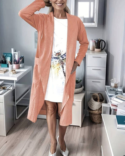 Veste longue en tricot pour femmes