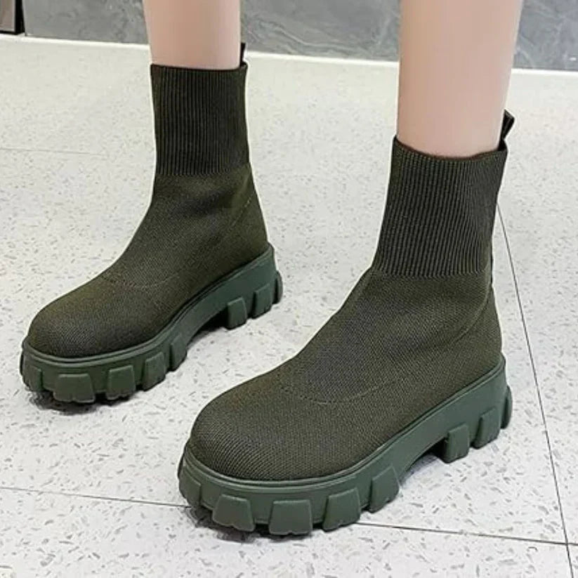 Phyllida - bottines à la cheville tricotées avec semelle tendance