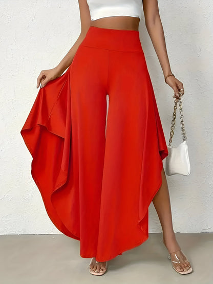 Daniella | Pantalon large à chemise asymétrique
