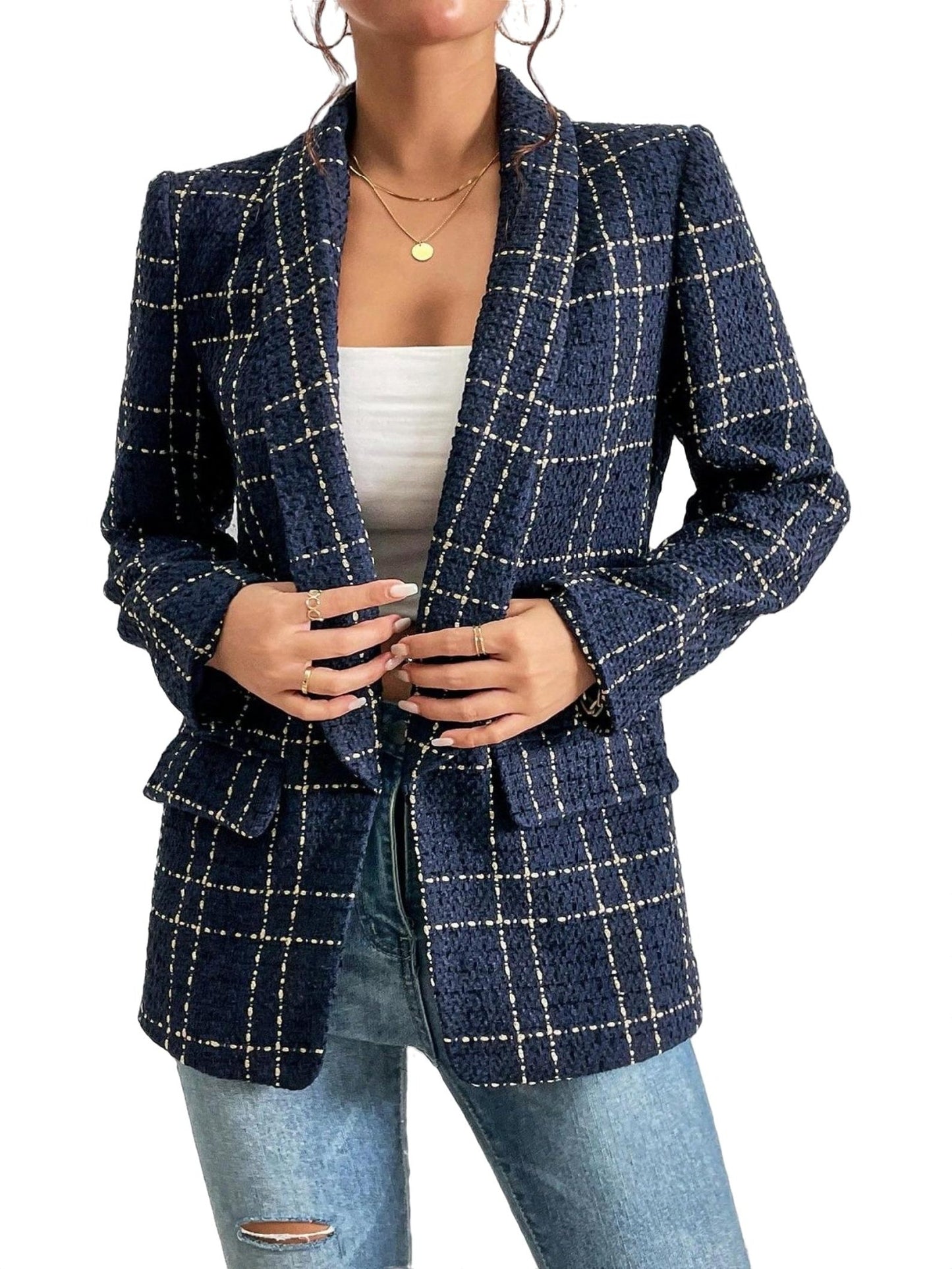 Clara - Blazer à carreaux