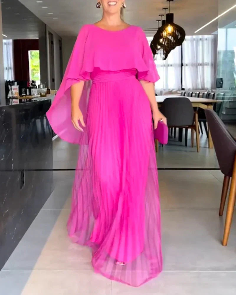 Beatrice - robe longue élégante à encolure ronde
