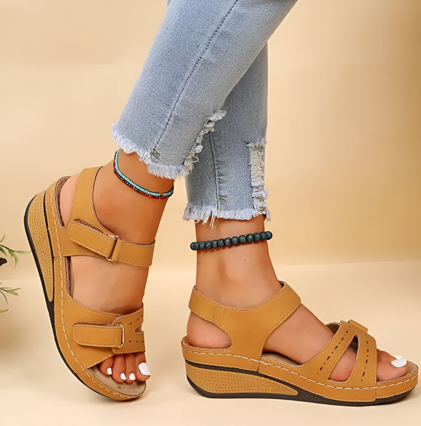 Allison® | Sandales souples et élégantes avec talon compensé