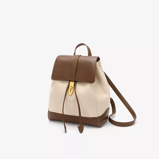 Alea | Sac à dos à cordon en cuir véritable pour femmes