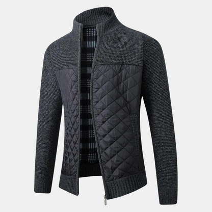 Uffe - Veste en tricot avec col montant