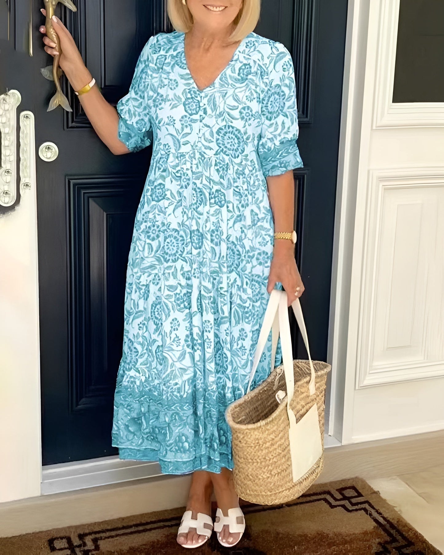 Robe élégante à fleurs