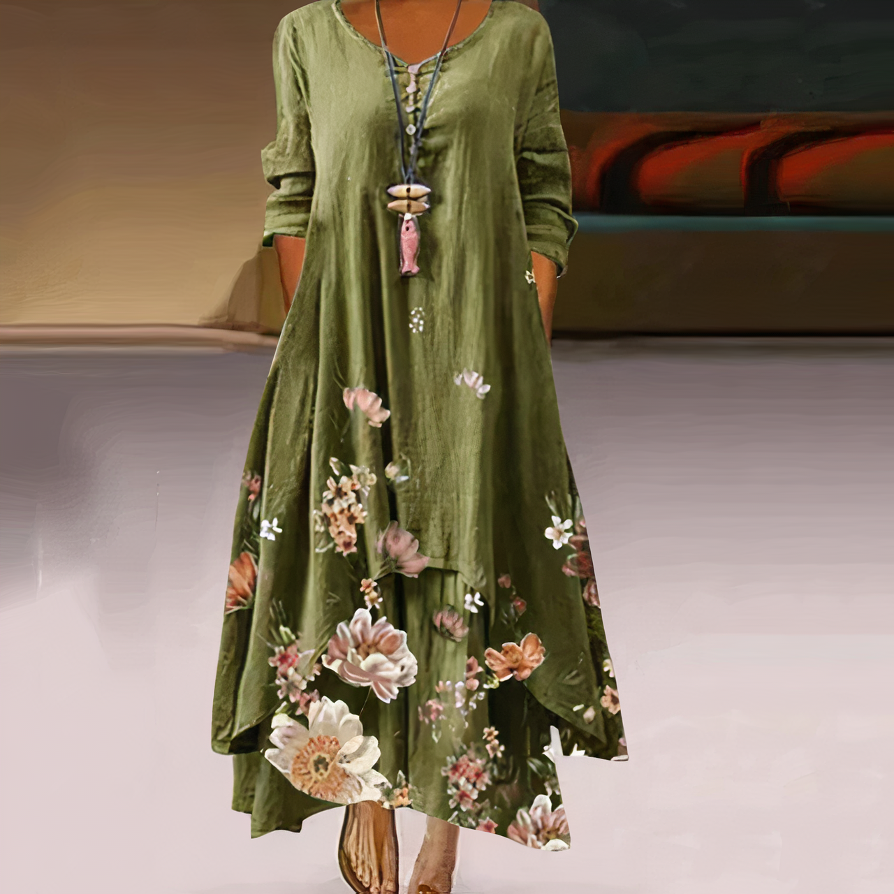 Eloria - Robe élégante en coton