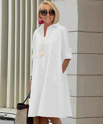 Robe chemise sophistiquée dans un style élégant pour femmes