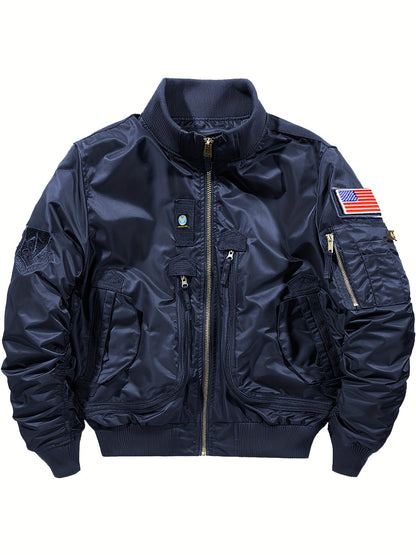 Veste tactique chaude Bomber à col montant pour hommes | Parfait pour les activités de plein air