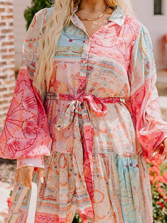 Robe style boho avec patchs