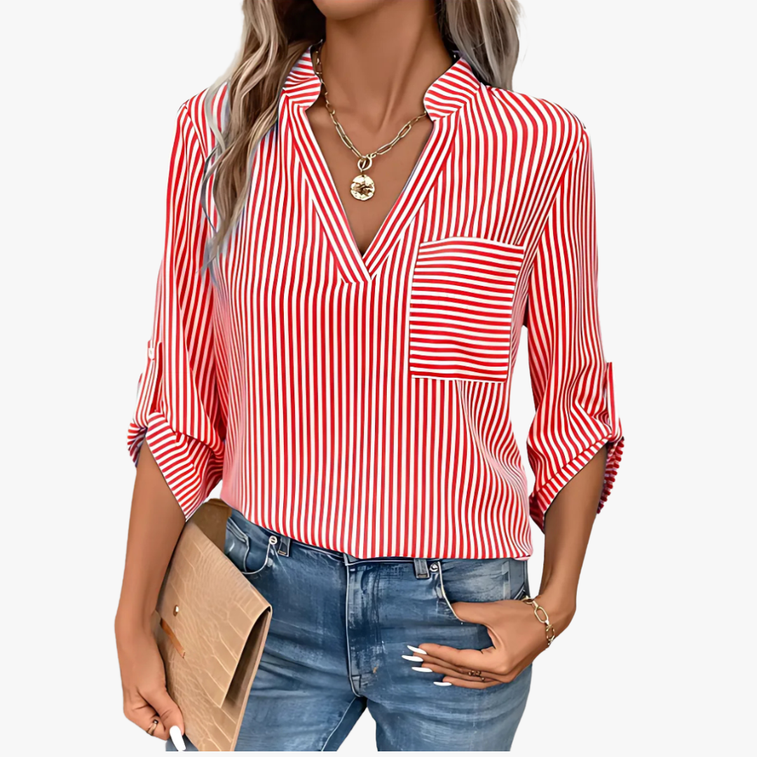 Blouse élégante rayée pour femmes