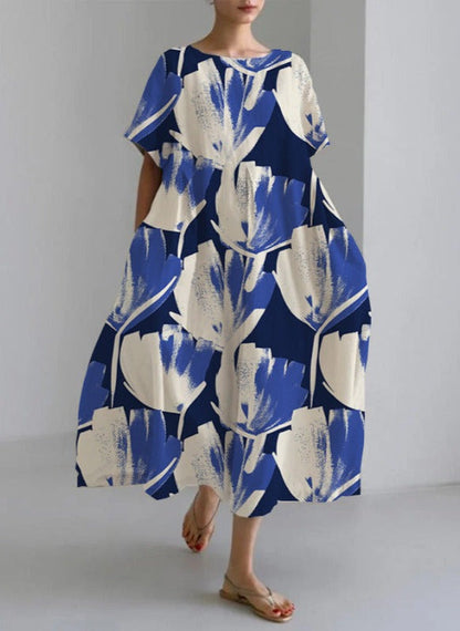 Jamie - Robe ample haut de gamme à encolure ronde