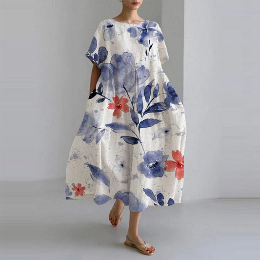 Jamie - Robe ample haut de gamme à encolure ronde