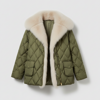 Adeline | Veste Femme Chaude avec Doublure en Duvet de Canard Chic