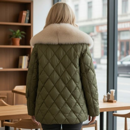 Adeline | Veste Femme Chaude avec Doublure en Duvet de Canard Chic