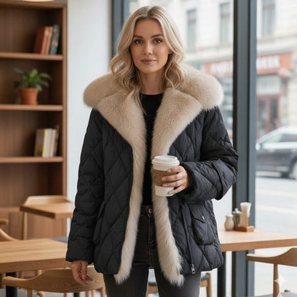 Adeline | Veste Femme Chaude avec Doublure en Duvet de Canard Chic
