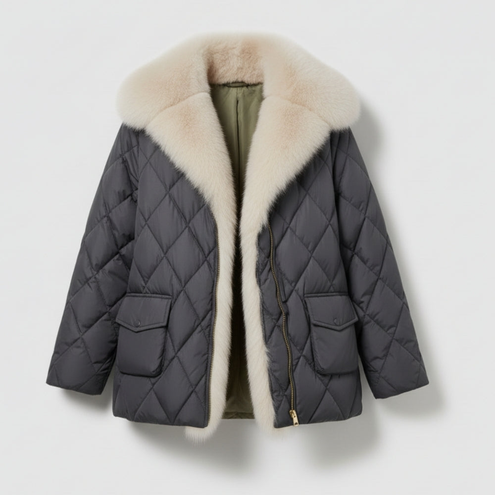 Adeline | Veste Femme Chaude avec Doublure en Duvet de Canard Chic