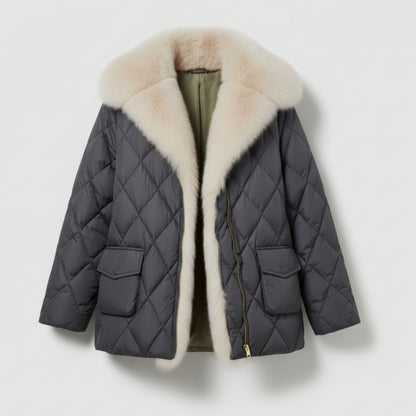 Adeline | Veste Femme Chaude avec Doublure en Duvet de Canard Chic