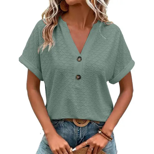 Top col V pour femme