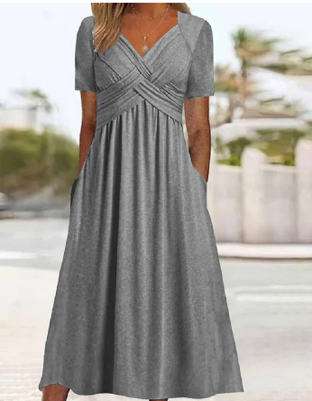 Alexandra - Robe simple avec décolleté en V