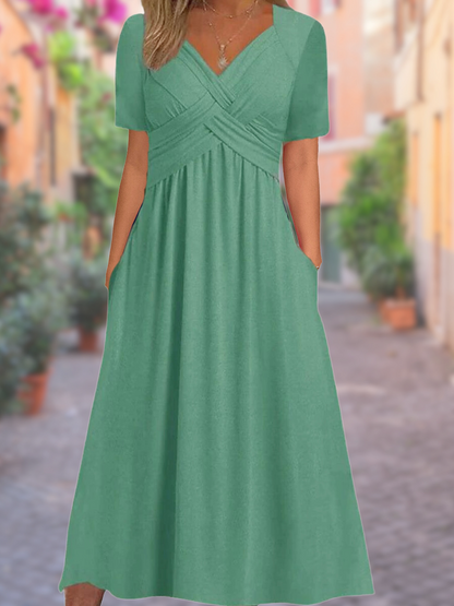 Alexandra - Robe simple avec décolleté en V