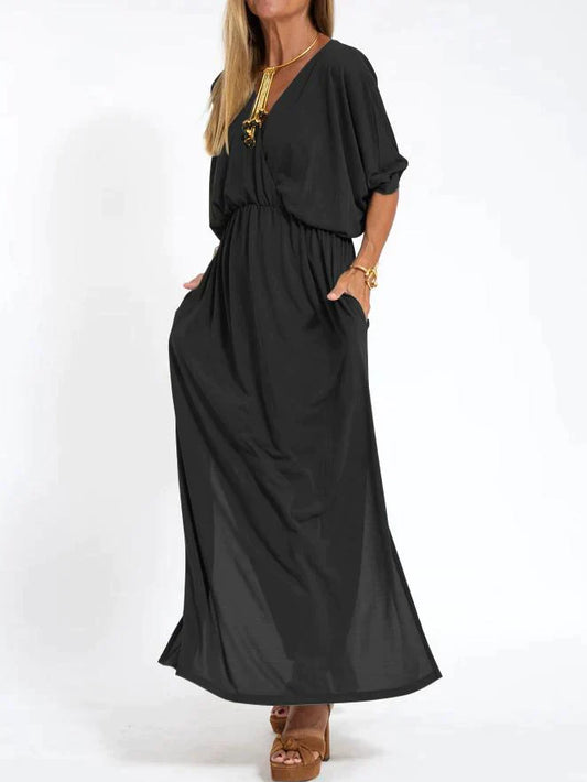 Allegra - Robe décolletée en V avec fente pour femme