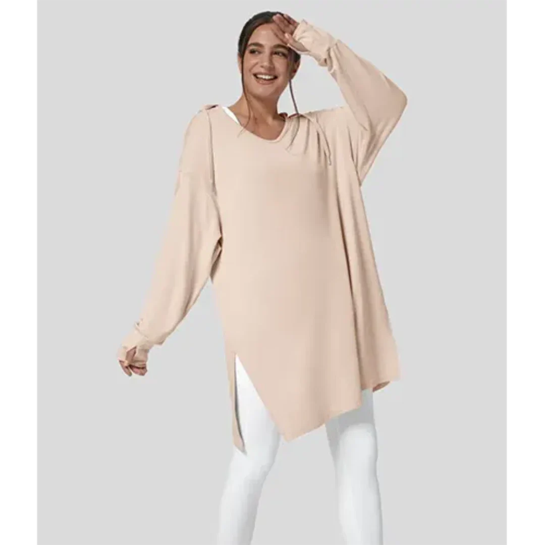 Alodiemin | Pullover décontracté surdimensionné pour femme | Manches longues