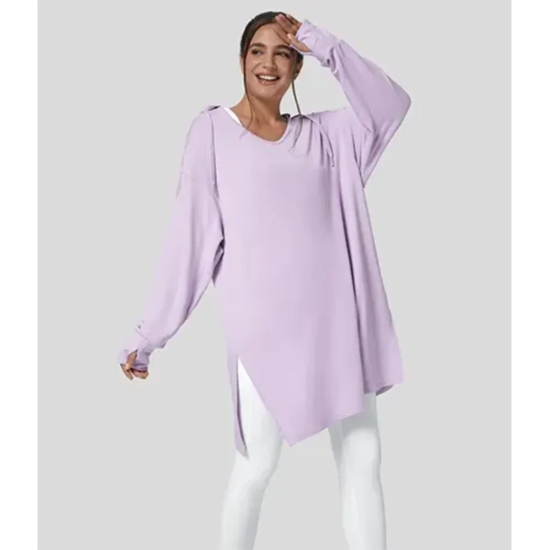 Alodiemin | Pullover décontracté surdimensionné pour femme | Manches longues