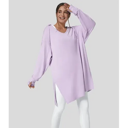 Alodiemin | Pullover décontracté surdimensionné pour femme | Manches longues