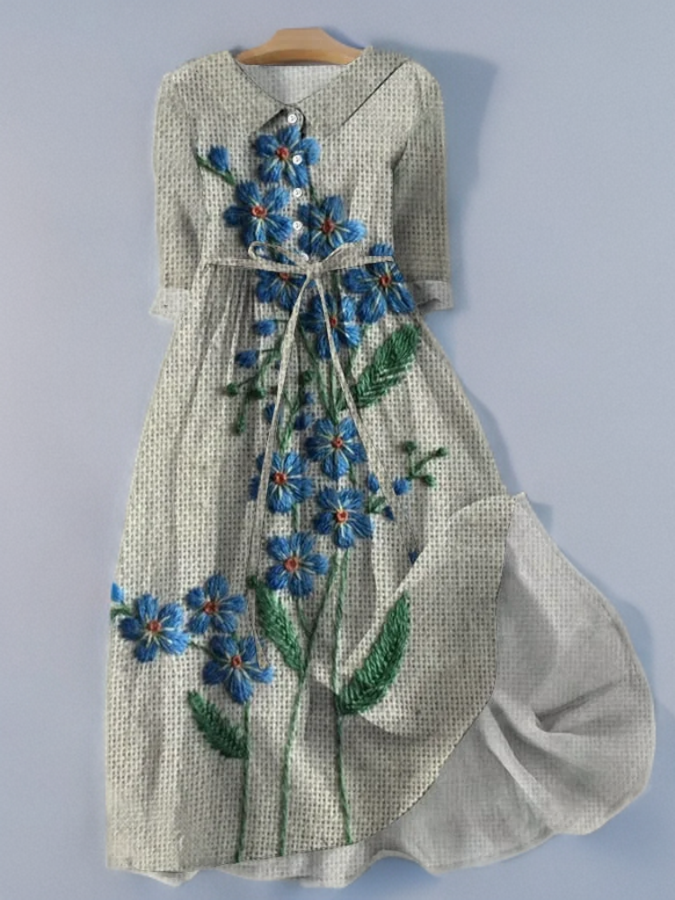 Amira - Robe en dentelle florale de style vintage