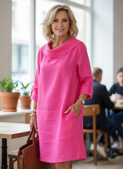 Amirah | Robe Femme à Col Élégante et Confortable Toutes Occasions