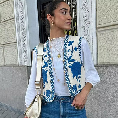 Gilet à fleurs