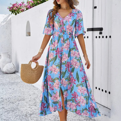 Astrid - Robe élégante à imprimé floral