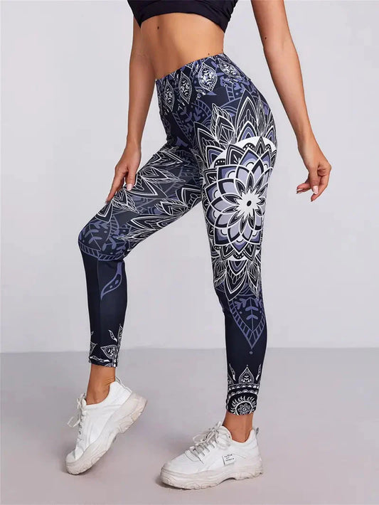 Leggings pour femmes avec motif à fleurs